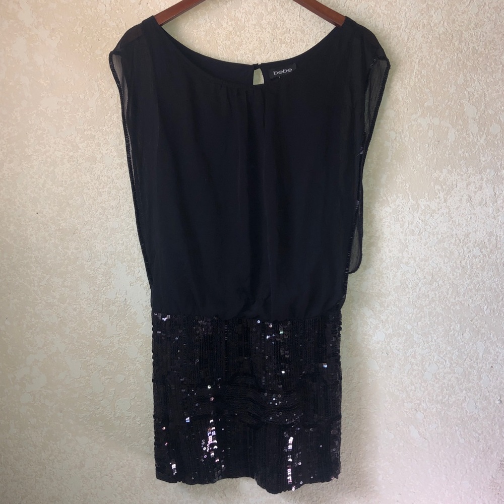 Bebe Sequin Mini Dress